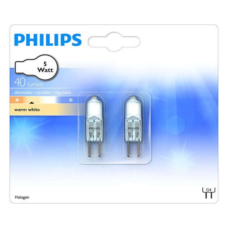 X Philips Halogen Stiftsockellampe W G V Klar Halogenlampe