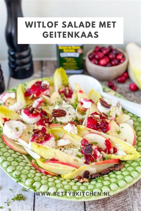 Witlof Salade Met Geitenkaas En Cranberry Recept Betty S Kitchen