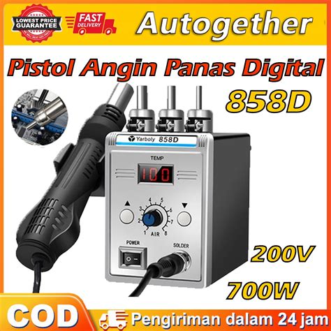 Jual Hot Air Solder Blower 858D Phone Repair Digital LED Display700W AC 220V 45dB Soldering