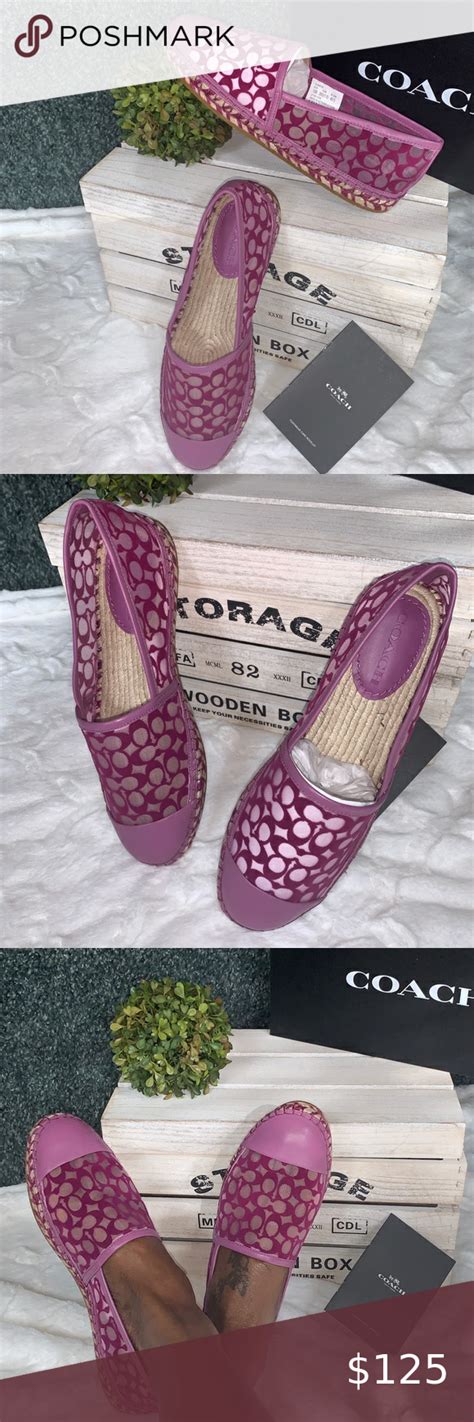 Coach Cleo Espadrilles Signature Casual Flats Lace Up Espadrilles