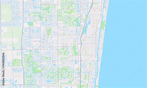 Delray Beach Florida Map Detailed Map Of Delray Beach Florida Stock