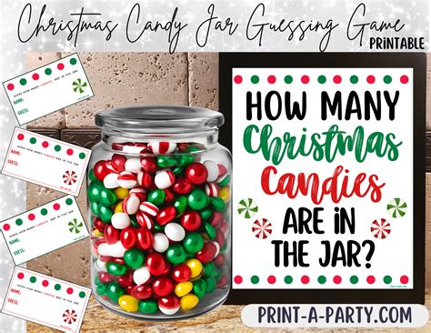 Christmas Candy Guessing Game | How Many Candies in Jar | Holiday Party