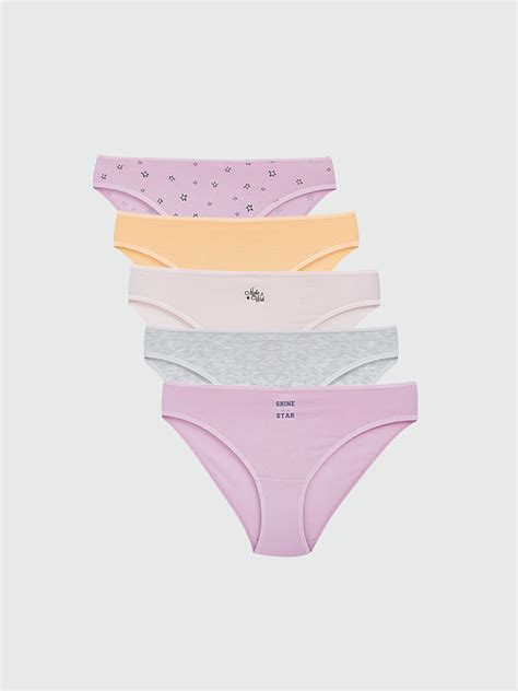 LCW Young Lila Baskılı Bikini Külot 5 li W4LB74Z8 LS9 LCW