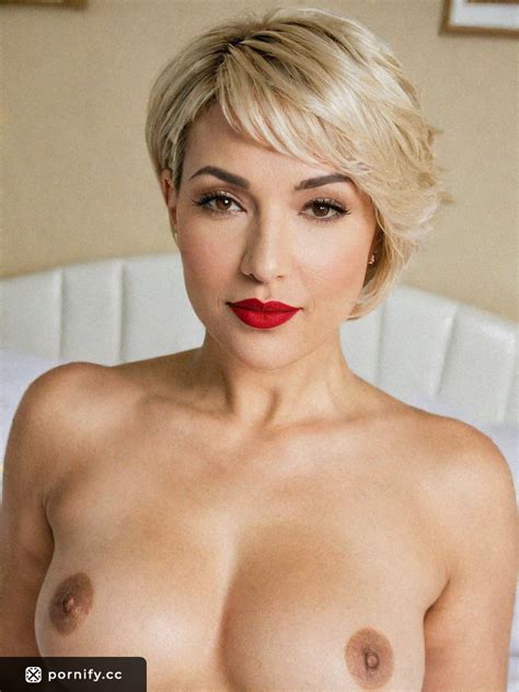 MILF Photorealistic Blonde Curvy Redlip Cumshot In Bedroom