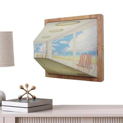 Jual D Naked Eye Visual Night Light Modern LED Wall Lamp USB Powered For Cafe Bedroom Living