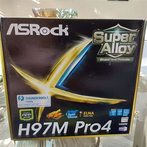 asrock intel hm pro motherboard complete sealed  original