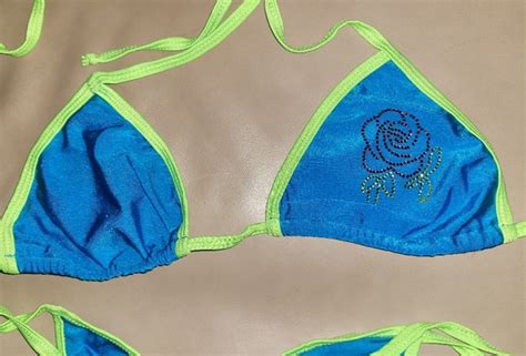 Cloris Murphy Swim Crystal Rhinestone Tritop Scrunchy Butt Bikini Poshmark