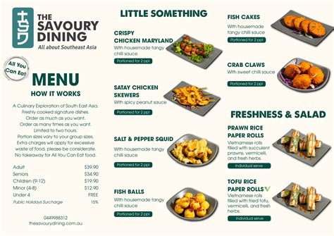 All You Can Eat Menu — The Savoury Dining