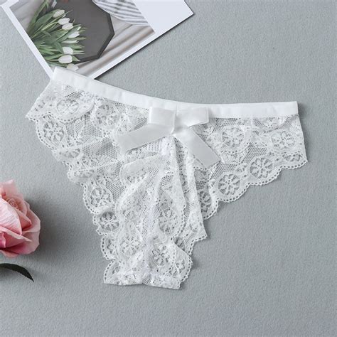 Sexy G String Women Lingerie Solid Sexy Lace Flowers Bowknot Push Up