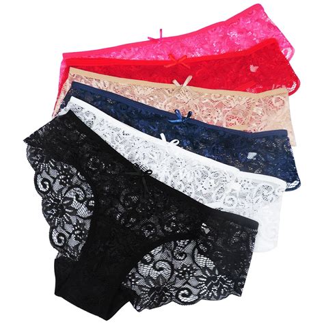 Sunm Boutique Pack Womens Underwear Invisible Seamless Bikini Lace Underwear Half Back
