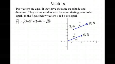 Vectors Component Form And Addition Youtube