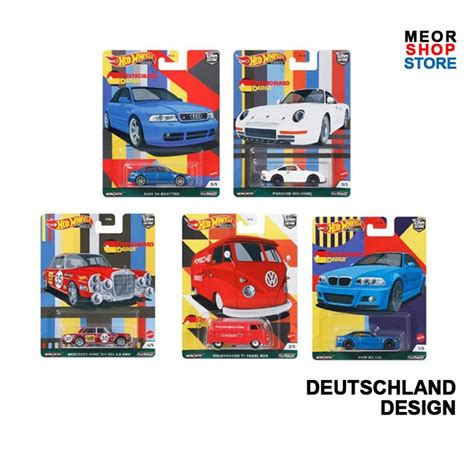 Hot Wheels Premium Deutschland Design Volkswagen T1 Panel Bus BMW M3 E46 Mercedes Benz 300