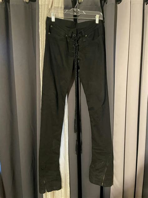 If Six Was Nine If Six Was Nine Black Flared Lace-Up Jeans | Grailed