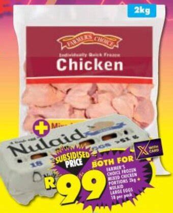 FARMER S CHOICE FROZEN MIXED CHICKEN PORTIONS 2kg NULAID LARGE EGGS