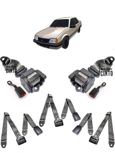 Kit Cinto Segurança Retrátil Chevette opala Cinza Gt Parcelamento