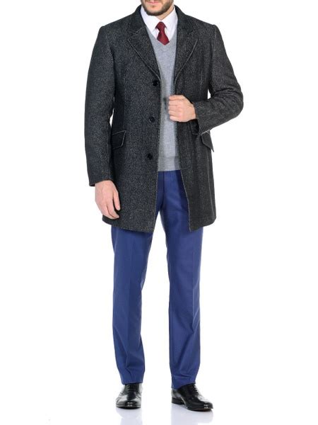 Пальто Berkytt, Еврозима, размер 46, цвет темно-серый, Шерсть, Полиамид ...