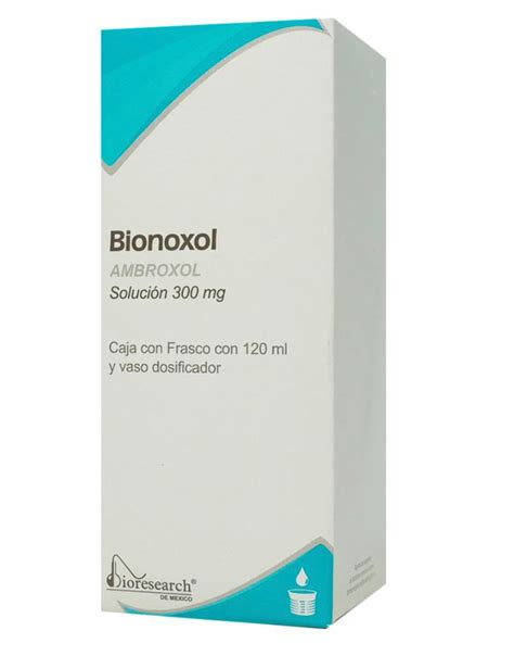 Ambroxol 300 Mg 100 Solución 120 Ml Frasco Y Vaso Dosificador