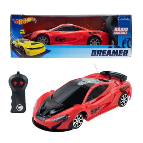 Carro De Controle Remoto Dreamer Hot Wheels Func Es A Pilhas Clubinho Do Desconto