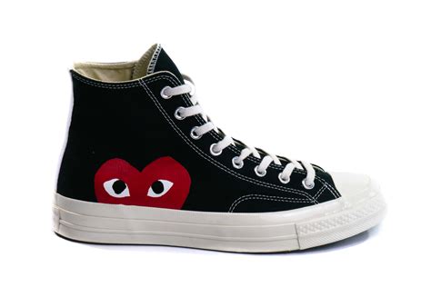 Unisex Comme des Garçons PLAY x Converse Chuck Taylor High (Black ...