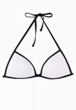 Topshop Contrast Trim Triangle Bikini Top