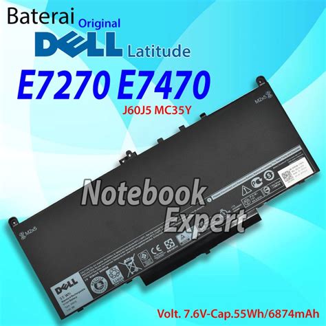 Jual Baterai Battery Original Dell Latitude E E J J Mc Y