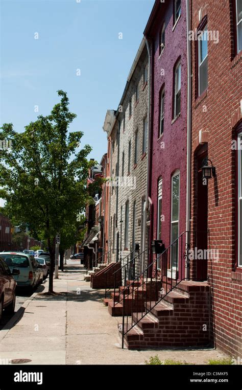 Baltimore Houses In A Row Hi Res Stock Photography And Images Alamy