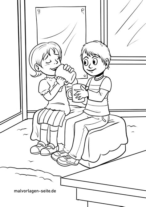 Ausmalbilder Freundschaft - Malvorlagen kostenlos ausmalen