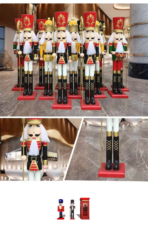 Support Customized Large Life Size Nutcracker Sculpturefiberglass Nutcracker Soldier Statue