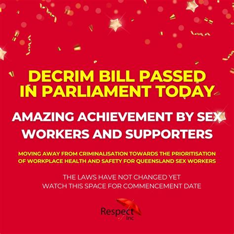 Sex Workers In Queensland Australia Celebrate As Sex Work Decriminalised After Decades Of