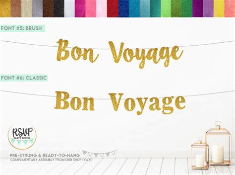 Bon Voyage Banner Bon Voyage Sign Going Away Party Decor - Etsy