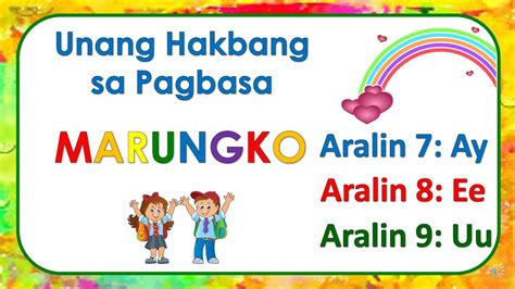 Marungko Aralin Unang Hakbang Sa Pagbasa Pagsasanay Sa Pagbasa