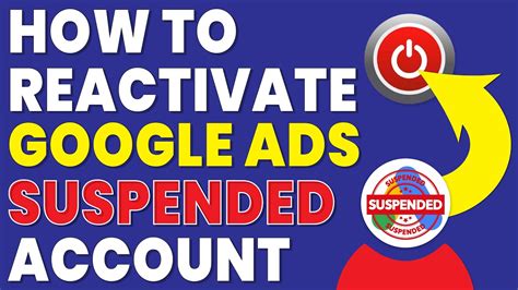 How To Reactivate Google Ads Suspended Account Youtube