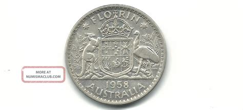 Australia 1958 Florin Silver Coin