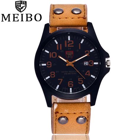 Buy Meibo Brand 2017 New Fashion Men Wrist Watches Casual Leather Military