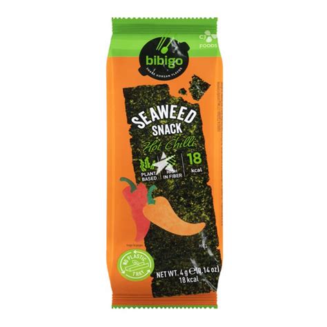 Buy CJ Bibigo Seaweed Snack Hot Chilli Flavour G Korean Supermarket Online UK Starry Mart