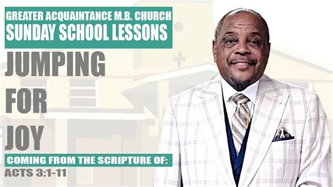 May 14 2023 International Standard Sunday School Lesson Jumping For