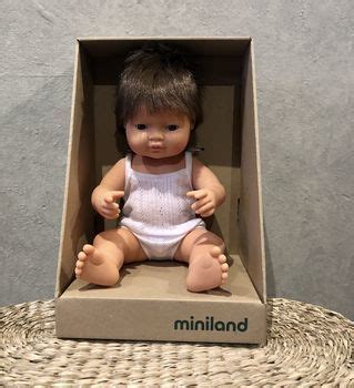 Miniland Doll Anatomically Correct Baby Caucasian Boy Brunette 38 Cm Creative House