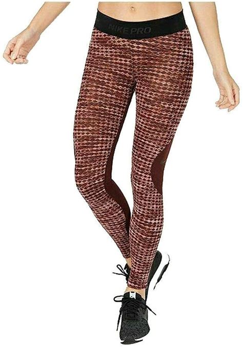 Nike Pro Hyperwarm Tights Burgundy Crushblack Xs Xsmall