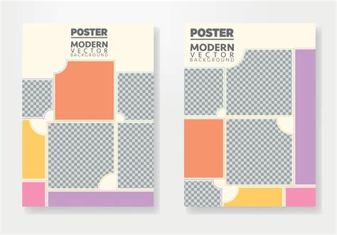 poster layout design vector illustration background template front