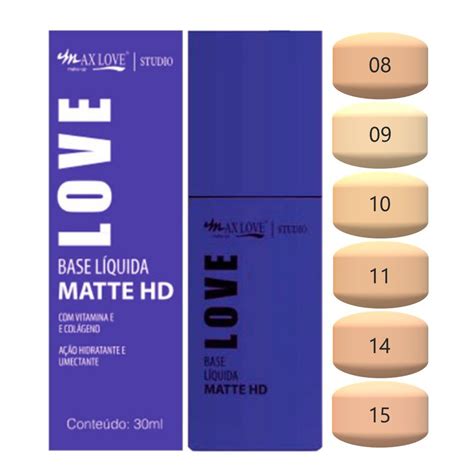 Base Líquida Max Love Matte HD Cor 15 Rio Belleza