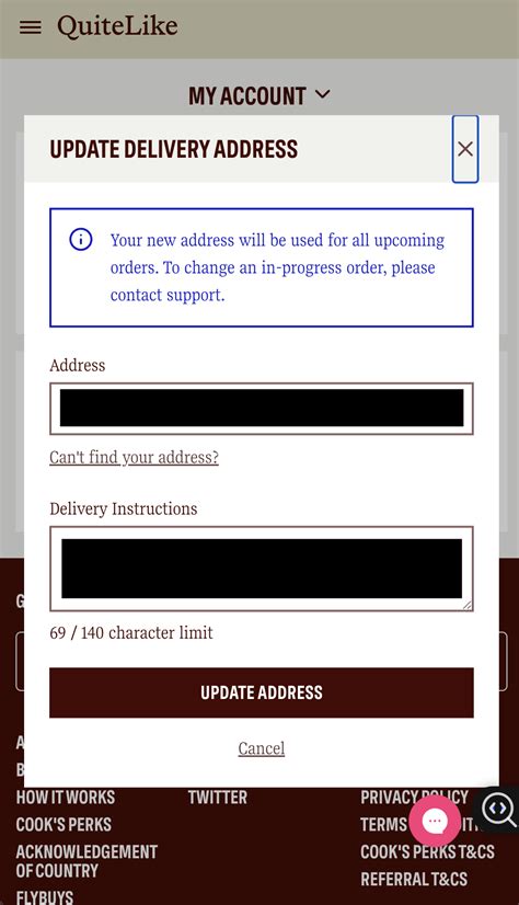 how to change my delivery address on ebay
