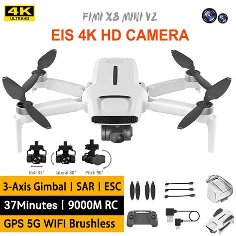 Fimi Dron Profesional X8 Mini V2 Cuadric Ptero Con C Mara 4k EIS WIFI