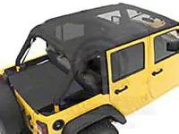 Bestop Jeep Wrangler Safari Style Header Bikini Top Black Mesh Jeep Wrangler JK