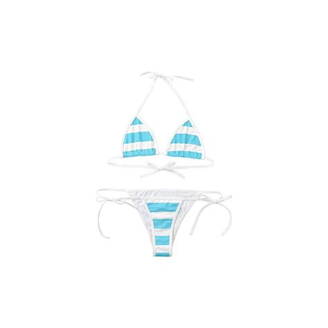 TiaoBug Micro Bikini Donna Estate Giapponese A Righe Mosaico Cuore Costume Da Bagno Estivo Mare