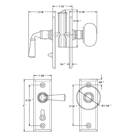 Deltana [SDLS480U3] Solid Brass Storm Door Tubular Latch Set ...