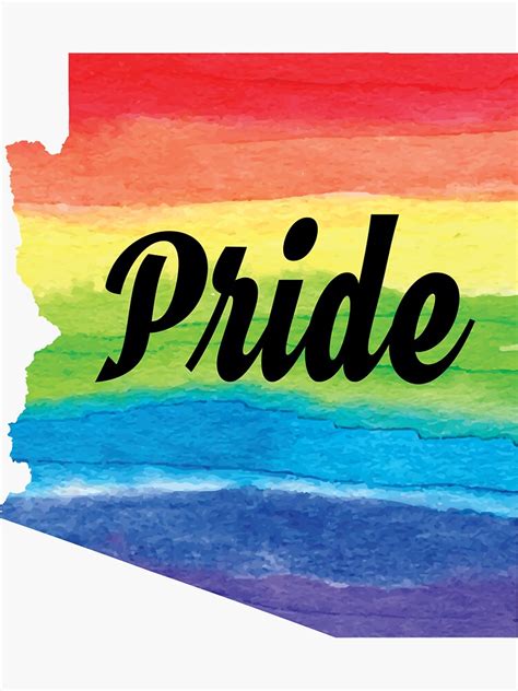 Gay Pride Flag Arizona LGBT Month Lesbian Bisexual Sticker For Sale By Matt76c Redbubble