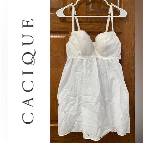 Cacique Intimates Sleepwear Nwt Cacique Seriously Sexy White Eyelet Babydoll Lingerie
