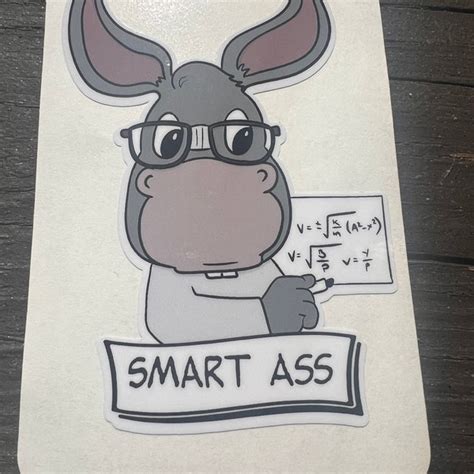 Smart Ass Sticker Etsy