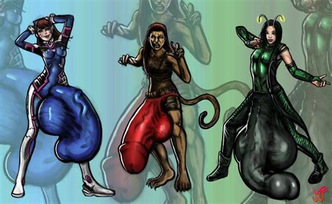 Futanari Sizes Comparison By MutantPrawn Hentai Foundry