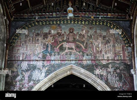 Medieval Doom Painting Of The Day Of Judgement Church Of Saint Thomas